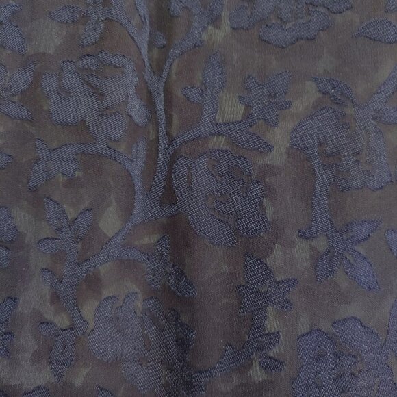 Unbranded Black/Navy Blue Silk Fringed Scarf - Picture 4 of 7